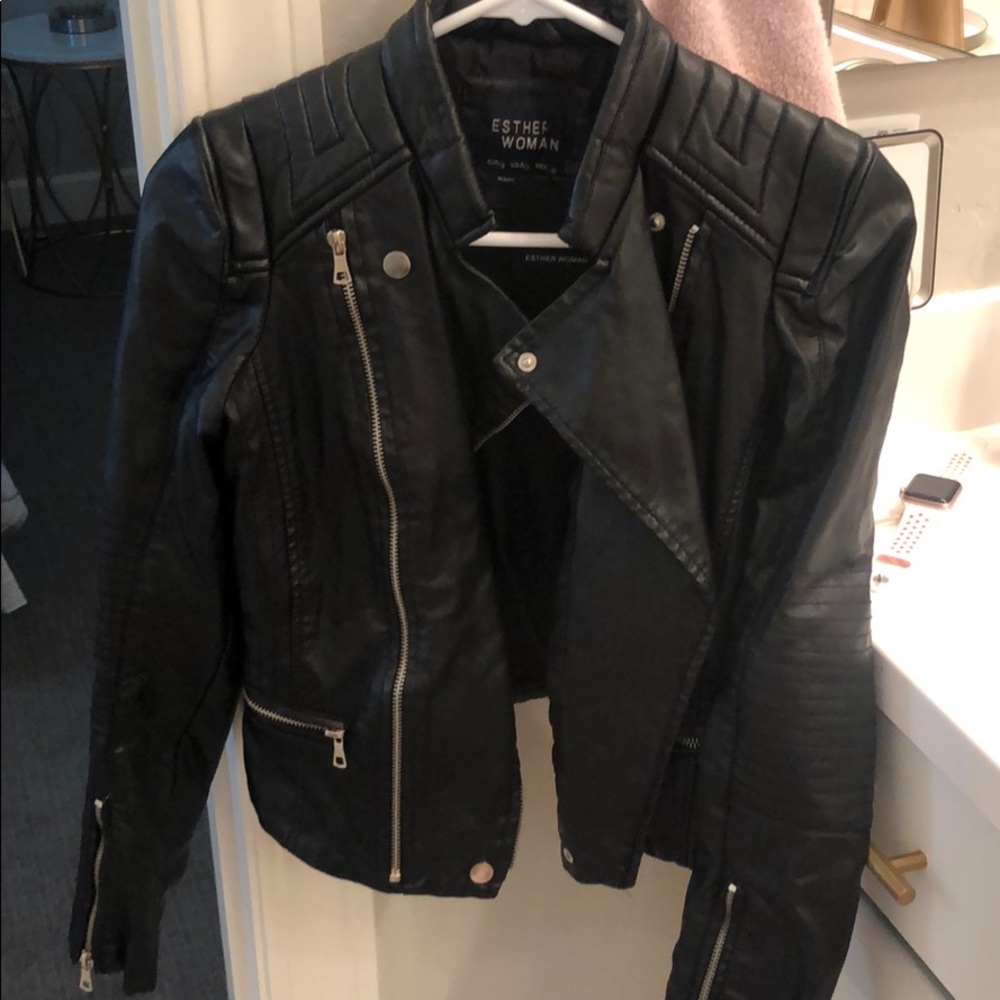 Black Esther Woman leather jacket